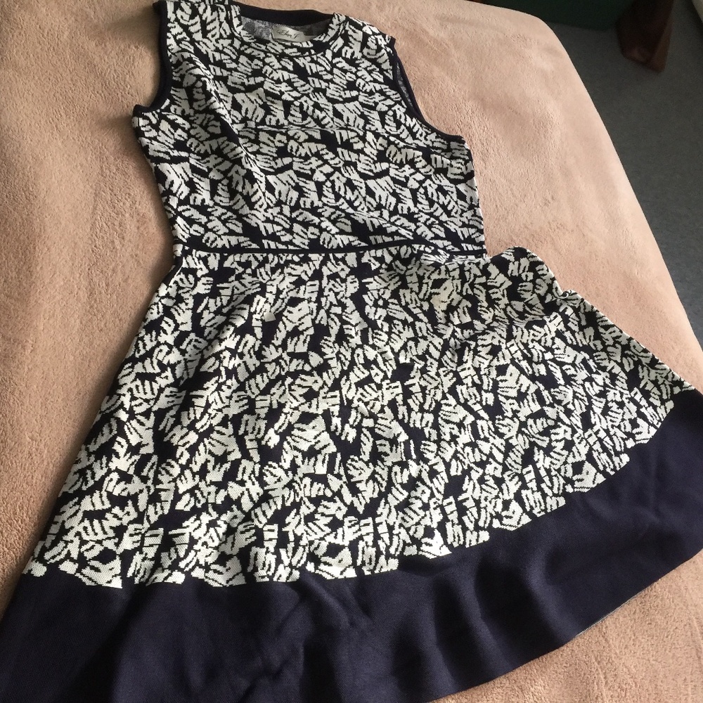 Eliza J Black and White patterned dress